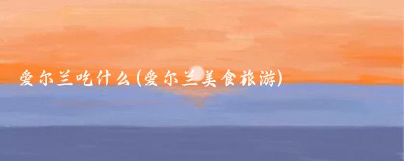 爱尔兰吃什么(爱尔兰美食旅游)