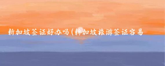 新加坡签证好办吗(新加坡旅游签证容易吗)