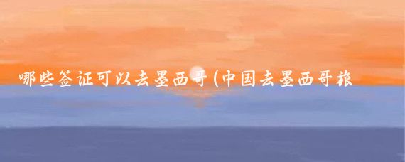 哪些签证可以去墨西哥(中国去墨西哥旅游签证)