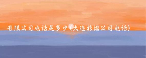 有限公司电话是多少(大连旅游公司电话)