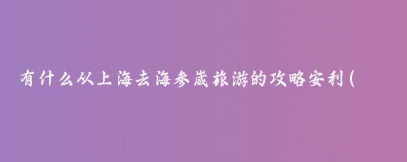 有什么从上海去海参崴旅游的攻略安利(去海参崴旅游攻略)
