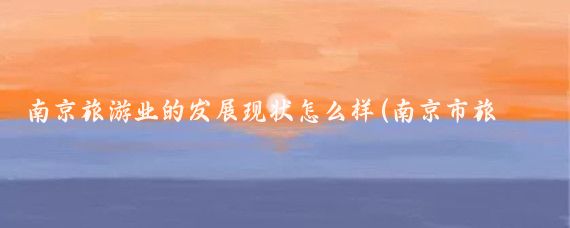南京旅游业的发展现状怎么样(南京市旅游业发展)