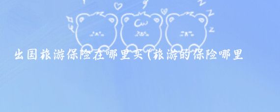 出国旅游保险在哪里买(旅游的保险哪里买)