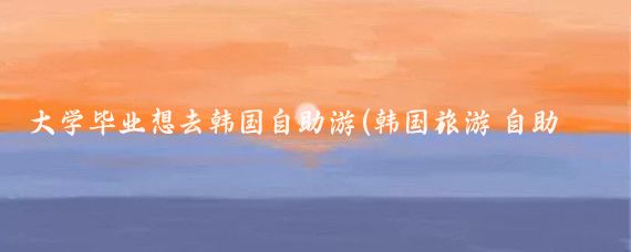 大学毕业想去韩国自助游(韩国旅游 自助游)