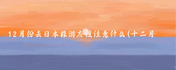 12月份去日本旅游应该注意什么(十二月 日本旅游)